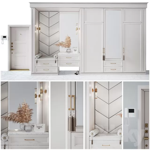 3DSKYFREE – BEDROOM - WARDROBE 3DS MAX MODELS