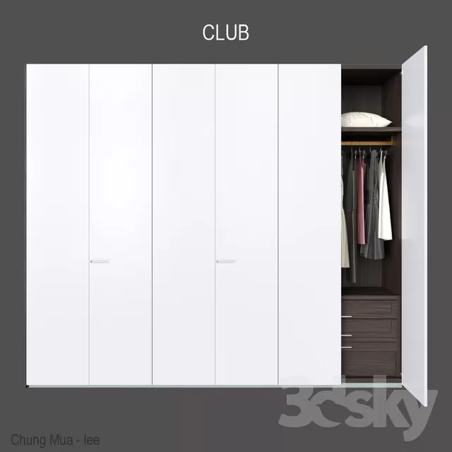3DSKYFREE – BEDROOM - WARDROBE 3DS MAX MODELS