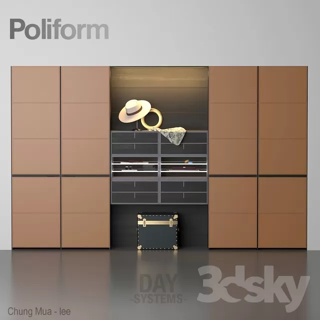 3DSKYFREE – BEDROOM - WARDROBE 3DS MAX MODELS