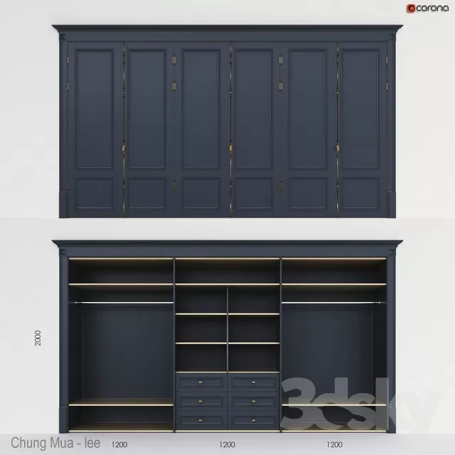 3DSKYFREE – BEDROOM - WARDROBE 3DS MAX MODELS