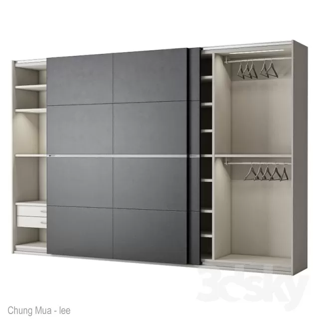 3DSKYFREE – BEDROOM - WARDROBE 3DS MAX MODELS