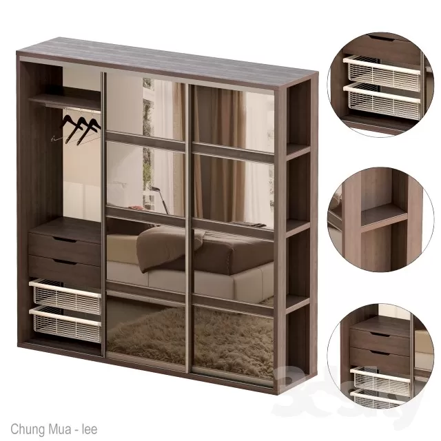 3DSKYFREE – BEDROOM - WARDROBE 3DS MAX MODELS