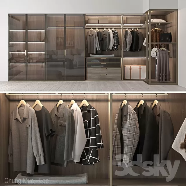 3DSKYFREE – BEDROOM - WARDROBE 3DS MAX MODELS