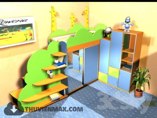 3DSKYFREE – CHILDROOM 3DS MAX MODELS
