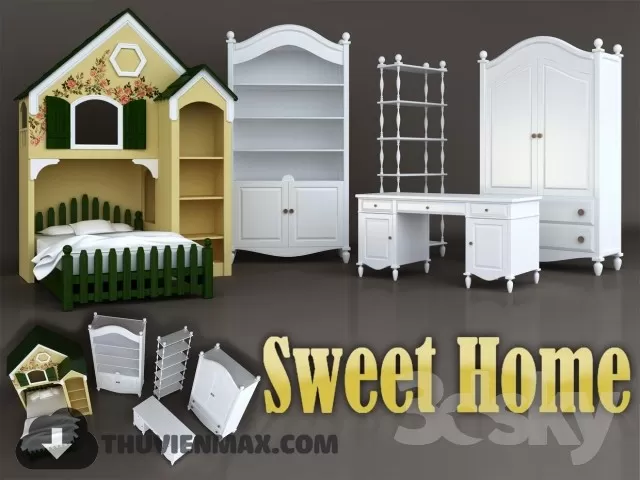 3DSKYFREE – CHILDROOM 3DS MAX MODELS