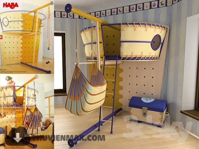 3DSKYFREE – CHILDROOM 3DS MAX MODELS