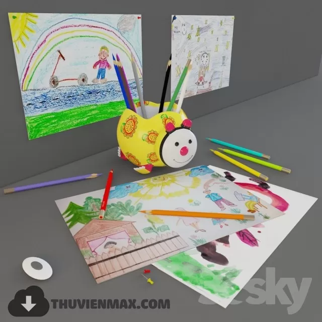 3DSKYFREE – CHILDROOM 3DS MAX MODELS