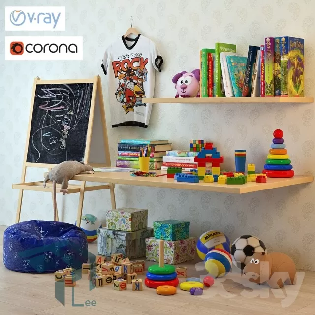 3DSKYFREE – CHILDROOM 3DS MAX MODELS