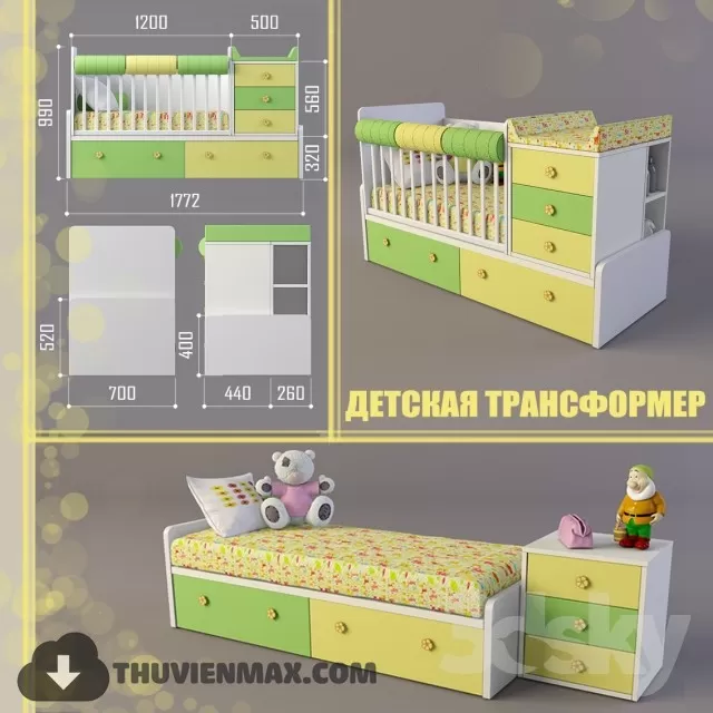 3DSKYFREE – CHILDROOM 3DS MAX MODELS