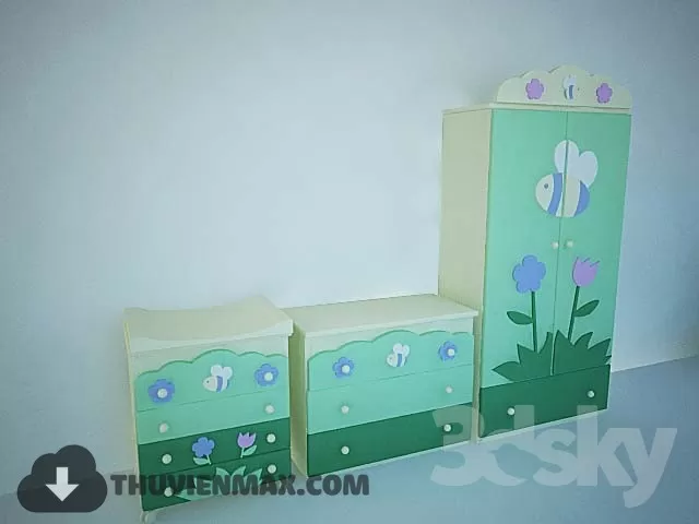 3DSKYFREE – CHILDROOM 3DS MAX MODELS