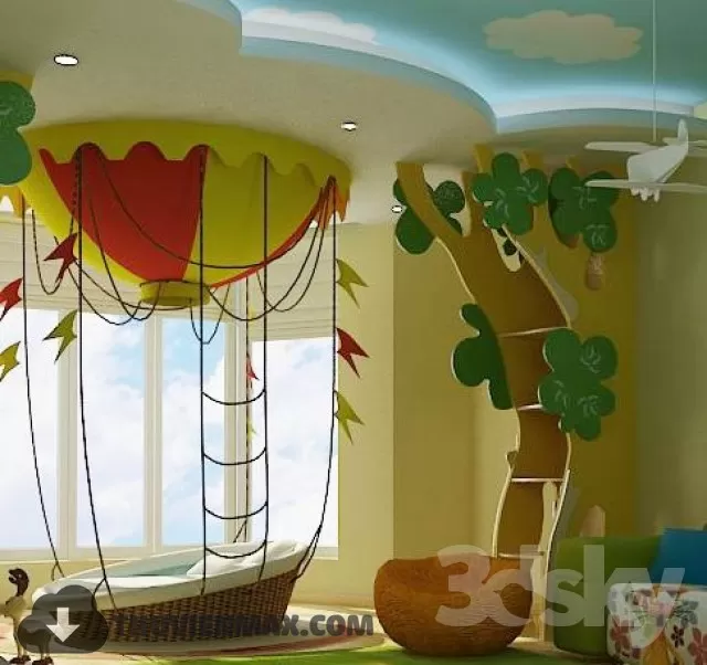 3DSKYFREE – CHILDROOM 3DS MAX MODELS