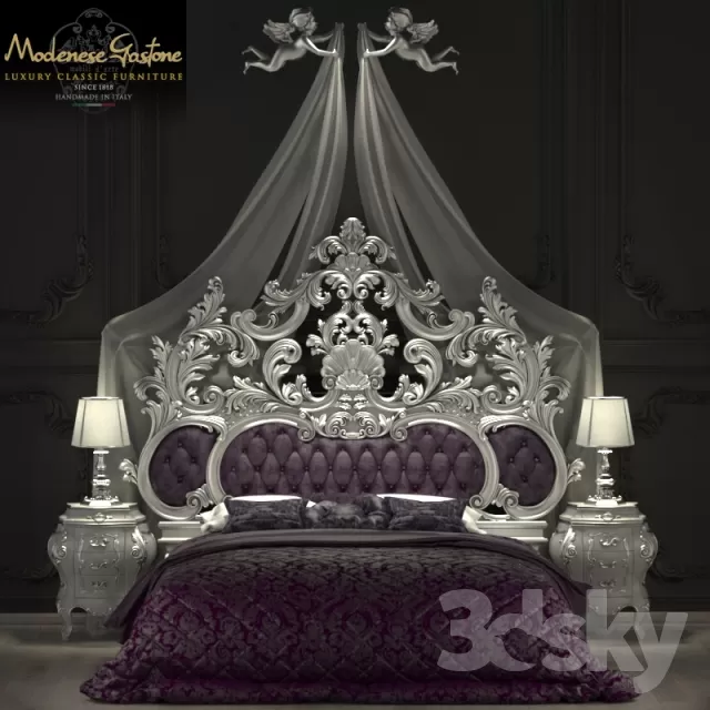 3DSKYFREE – CLASSIC - BED 3DS MAX MODELS