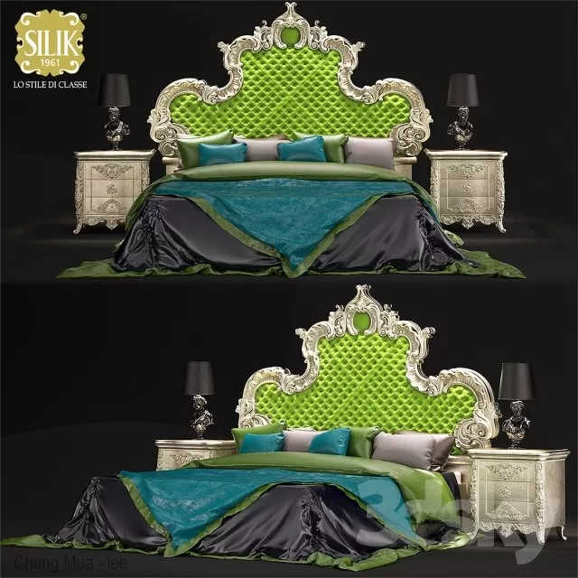 3DSKYFREE – CLASSIC - BED 3DS MAX MODELS