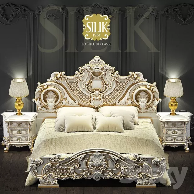 3DSKYFREE – CLASSIC - BED 3DS MAX MODELS