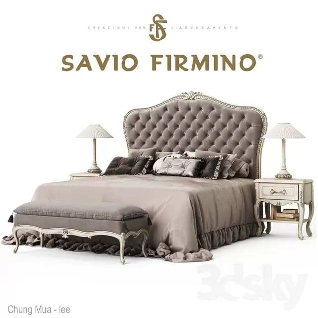 3DSKYFREE – CLASSIC - BED 3DS MAX MODELS