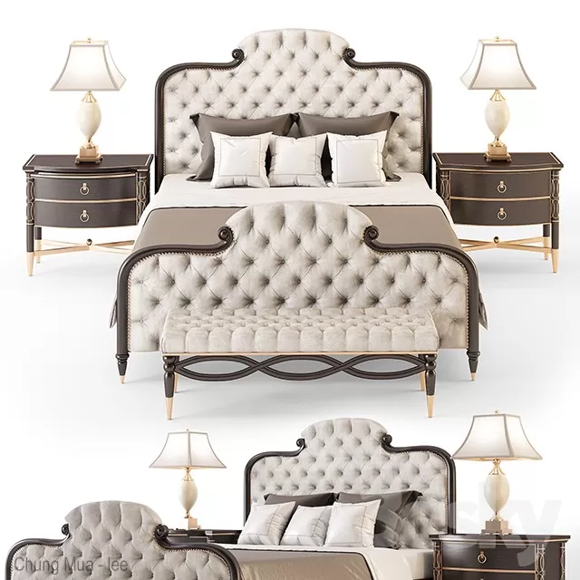 3DSKYFREE – CLASSIC - BED 3DS MAX MODELS