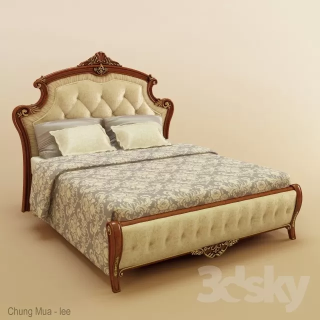 3DSKYFREE – CLASSIC - BED 3DS MAX MODELS