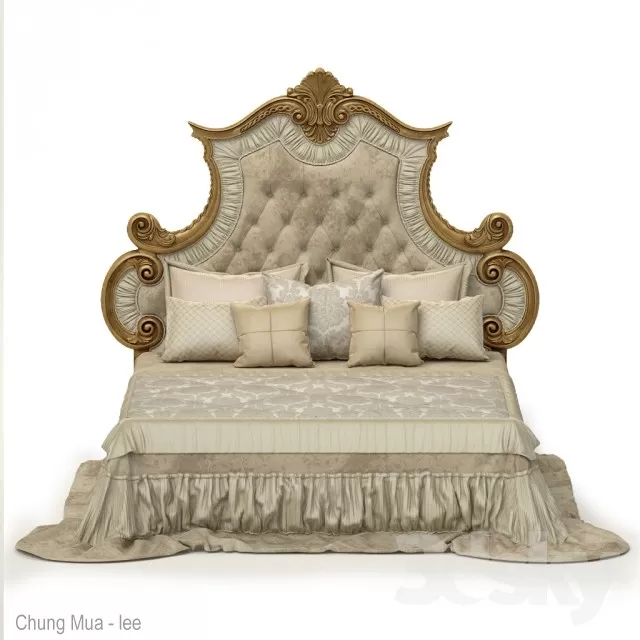 3DSKYFREE – CLASSIC - BED 3DS MAX MODELS