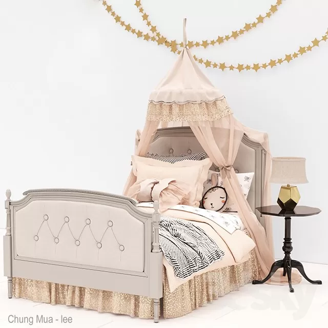 3DSKYFREE – CLASSIC - BED 3DS MAX MODELS