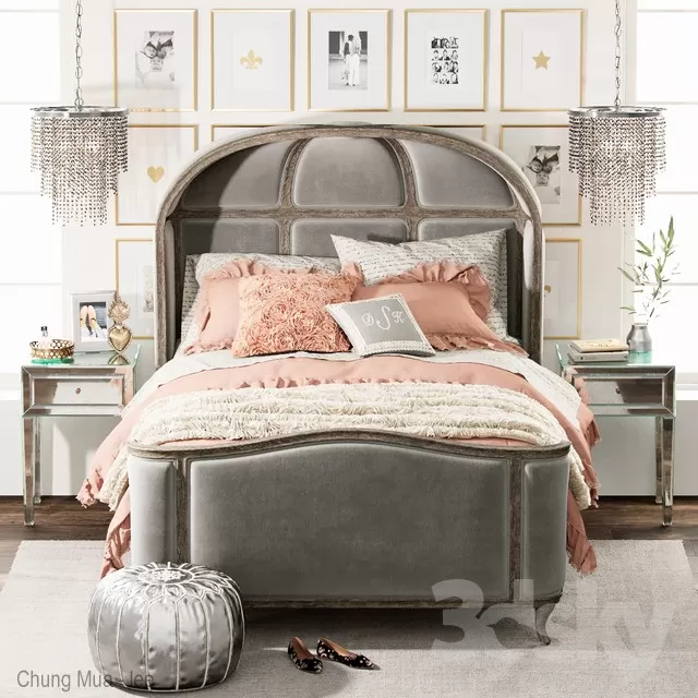 3DSKYFREE – CLASSIC - BED 3DS MAX MODELS