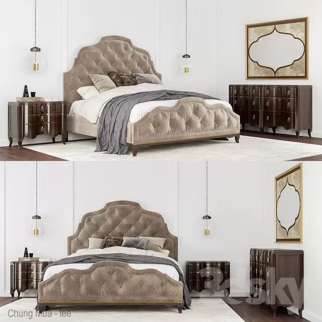 3DSKYFREE – CLASSIC - BED 3DS MAX MODELS