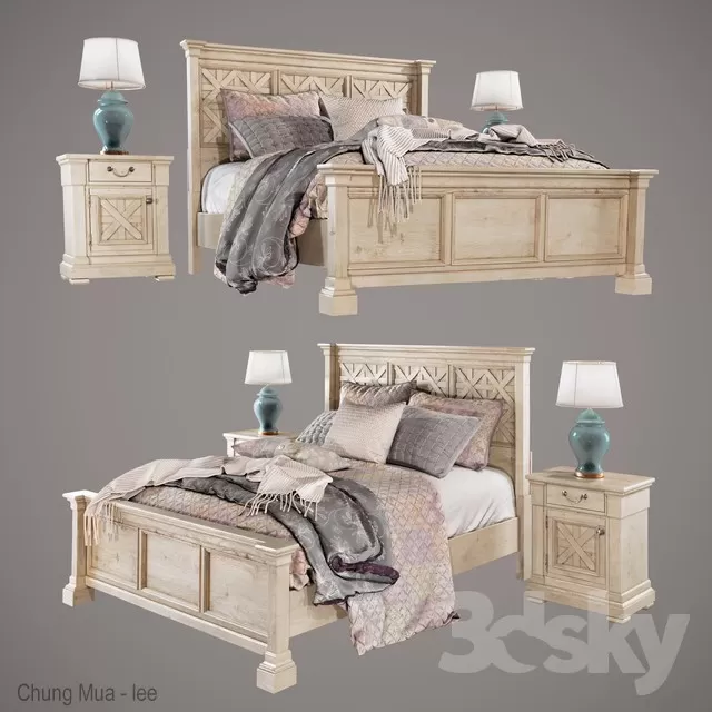 3DSKYFREE – CLASSIC - BED 3DS MAX MODELS