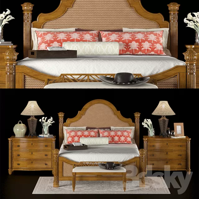 3DSKYFREE – CLASSIC - BED 3DS MAX MODELS