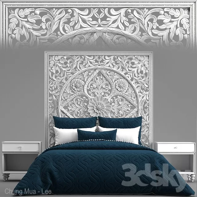 3DSKYFREE – CLASSIC - BED 3DS MAX MODELS