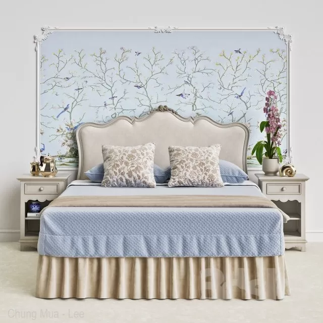 3DSKYFREE – CLASSIC - BED 3DS MAX MODELS