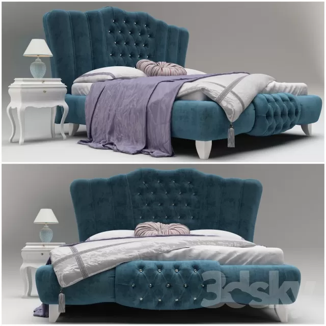 3DSKYFREE – CLASSIC - BED 3DS MAX MODELS