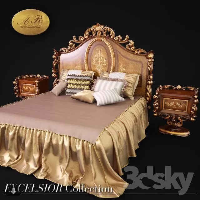 3DSKYFREE – CLASSIC - BED 3DS MAX MODELS