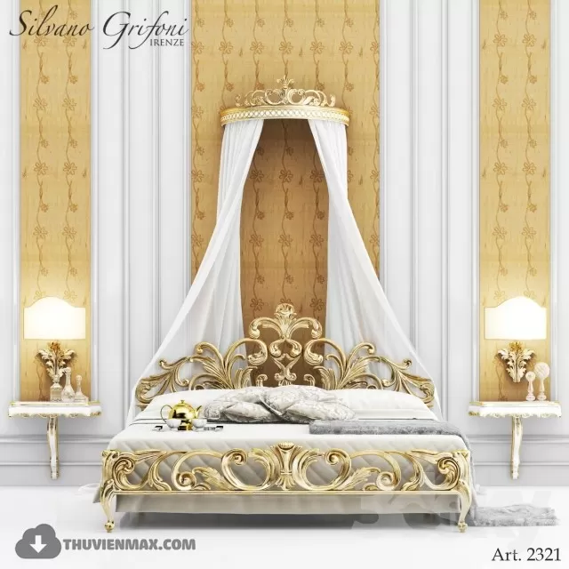 3DSKYFREE – CLASSIC - BED 3DS MAX MODELS