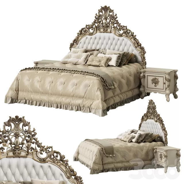 3DSKYFREE – CLASSIC - BED 3DS MAX MODELS