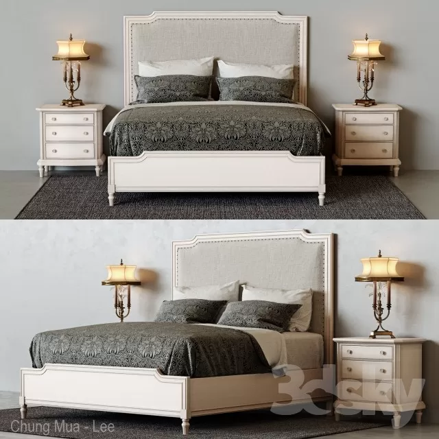 3DSKYFREE – CLASSIC - BED 3DS MAX MODELS