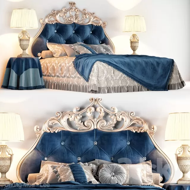 3DSKYFREE – CLASSIC - BED 3DS MAX MODELS