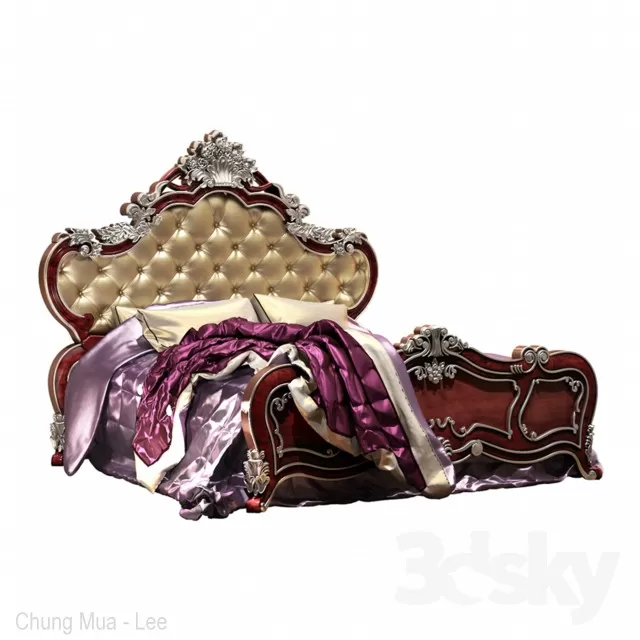 3DSKYFREE – CLASSIC - BED 3DS MAX MODELS