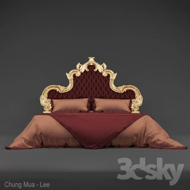 3DSKYFREE – CLASSIC - BED 3DS MAX MODELS