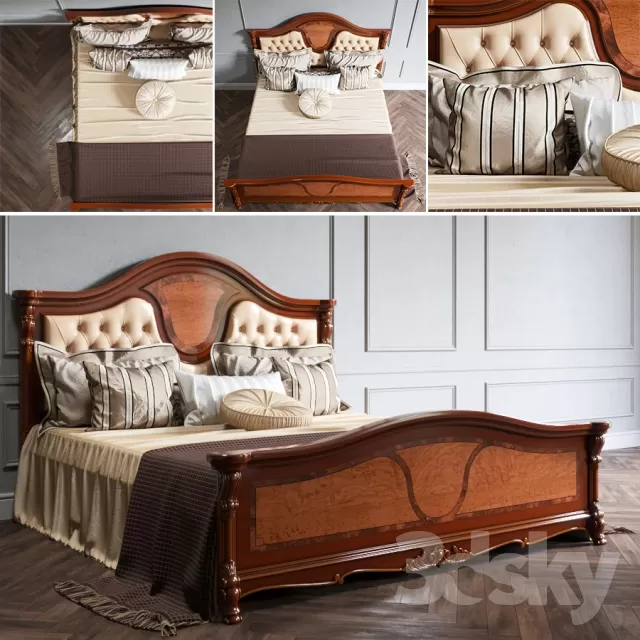 3DSKYFREE – CLASSIC - BED 3DS MAX MODELS