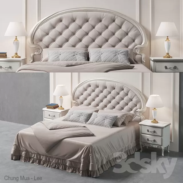3DSKYFREE – CLASSIC - BED 3DS MAX MODELS