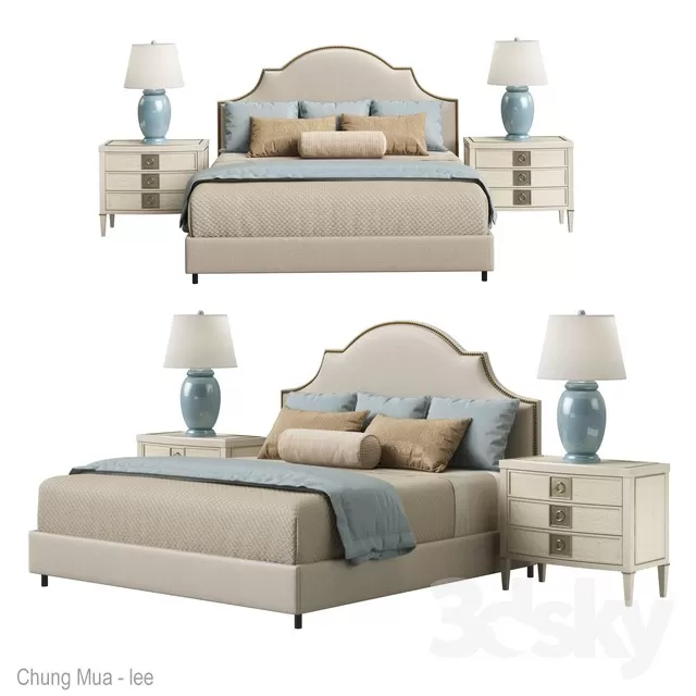 3DSKYFREE – CLASSIC - BED 3DS MAX MODELS