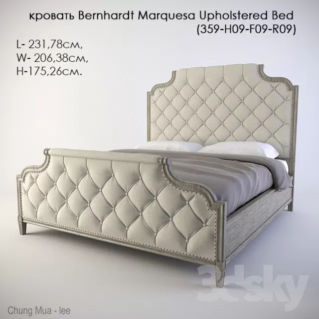 3DSKYFREE – CLASSIC - BED 3DS MAX MODELS