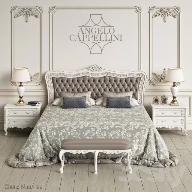 3DSKYFREE – CLASSIC - BED 3DS MAX MODELS