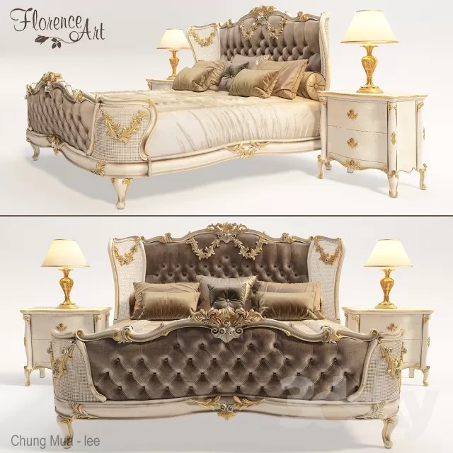 3DSKYFREE – CLASSIC - BED 3DS MAX MODELS