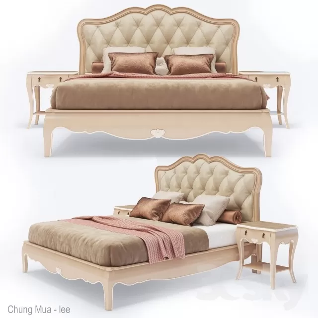 3DSKYFREE – CLASSIC - BED 3DS MAX MODELS