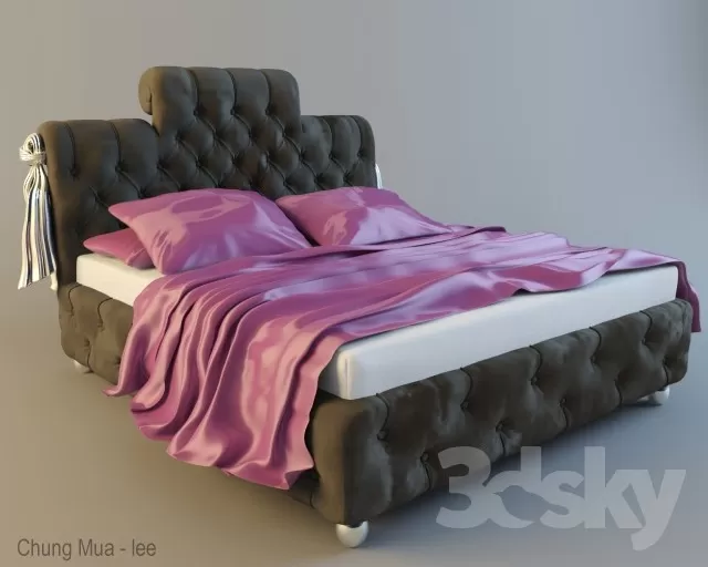 3DSKYFREE – CLASSIC - BED 3DS MAX MODELS