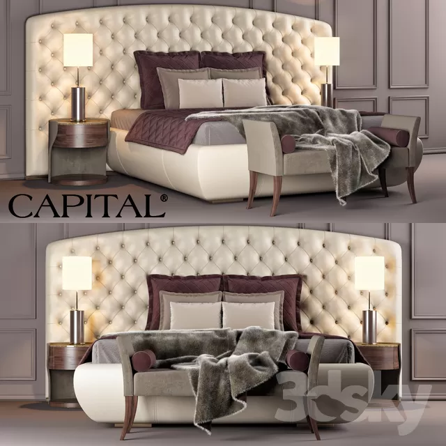 3DSKYFREE – CLASSIC - BED 3DS MAX MODELS