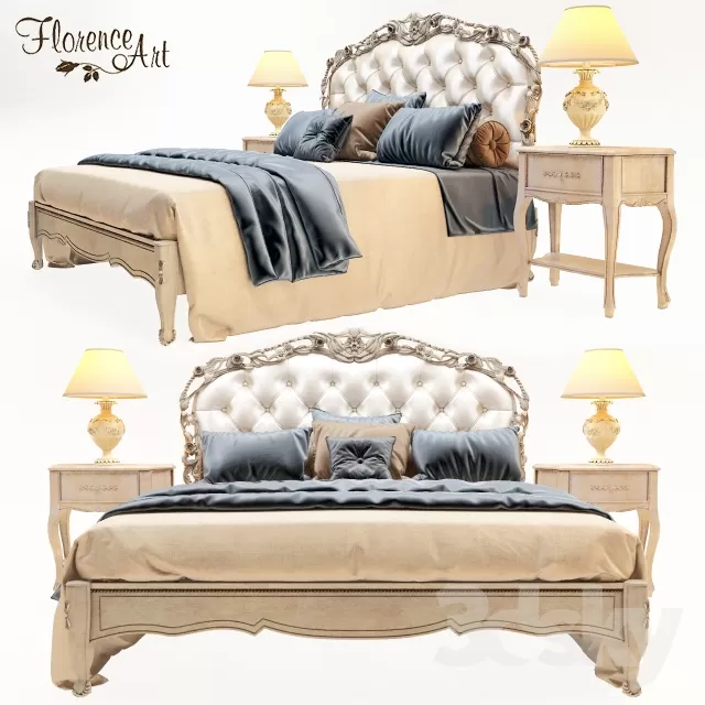 3DSKYFREE – CLASSIC - BED 3DS MAX MODELS