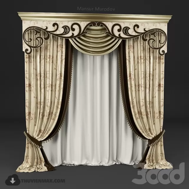 3DSKYFREE – CLASSIC - CURTAIN 3DS MAX MODELS