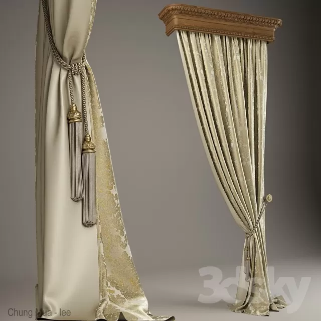 3DSKYFREE – CLASSIC - CURTAIN 3DS MAX MODELS