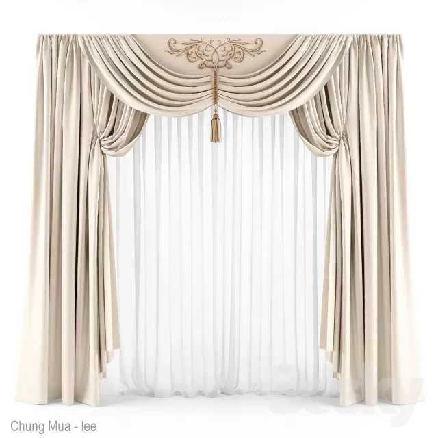 3DSKYFREE – CLASSIC - CURTAIN 3DS MAX MODELS